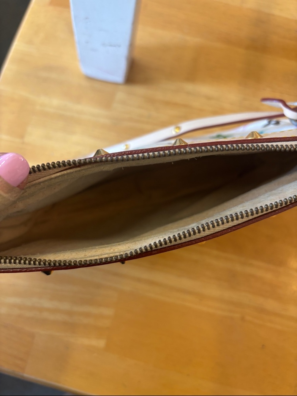 Louis Vuitton White Multicolor Monogram Mini Pochette with Gold Studs - Picture 3 of 3